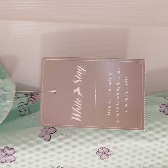 NWT White Stag Women’s House Coat / Duster Short Sleeve Floral size Large - Picture 6 of 12